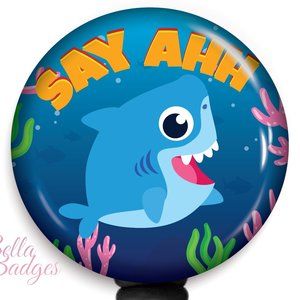 Say Ahh Dental Shark Badge Reel